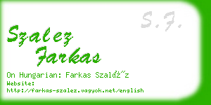 szalez farkas business card